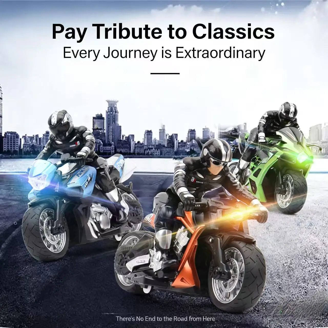 

2026 new remote-controlled stunt motorcycle | 4-channel remote-controlled off-road model | 1:10 electric stunt motorcycle high-s