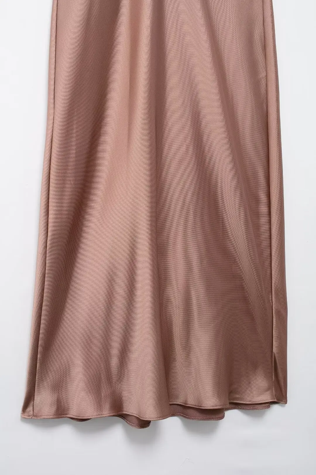 Damen neue schicke Mode Halfter Satin hängenden Hals langes Kleid Retro ärmellose Damen kleid Mujer