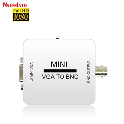 1080P Mini Video Convertor VGA to BNC Video Converter Conversor Composite VGA to BNC Adapter Digital Switch Box For HDTV Monitor