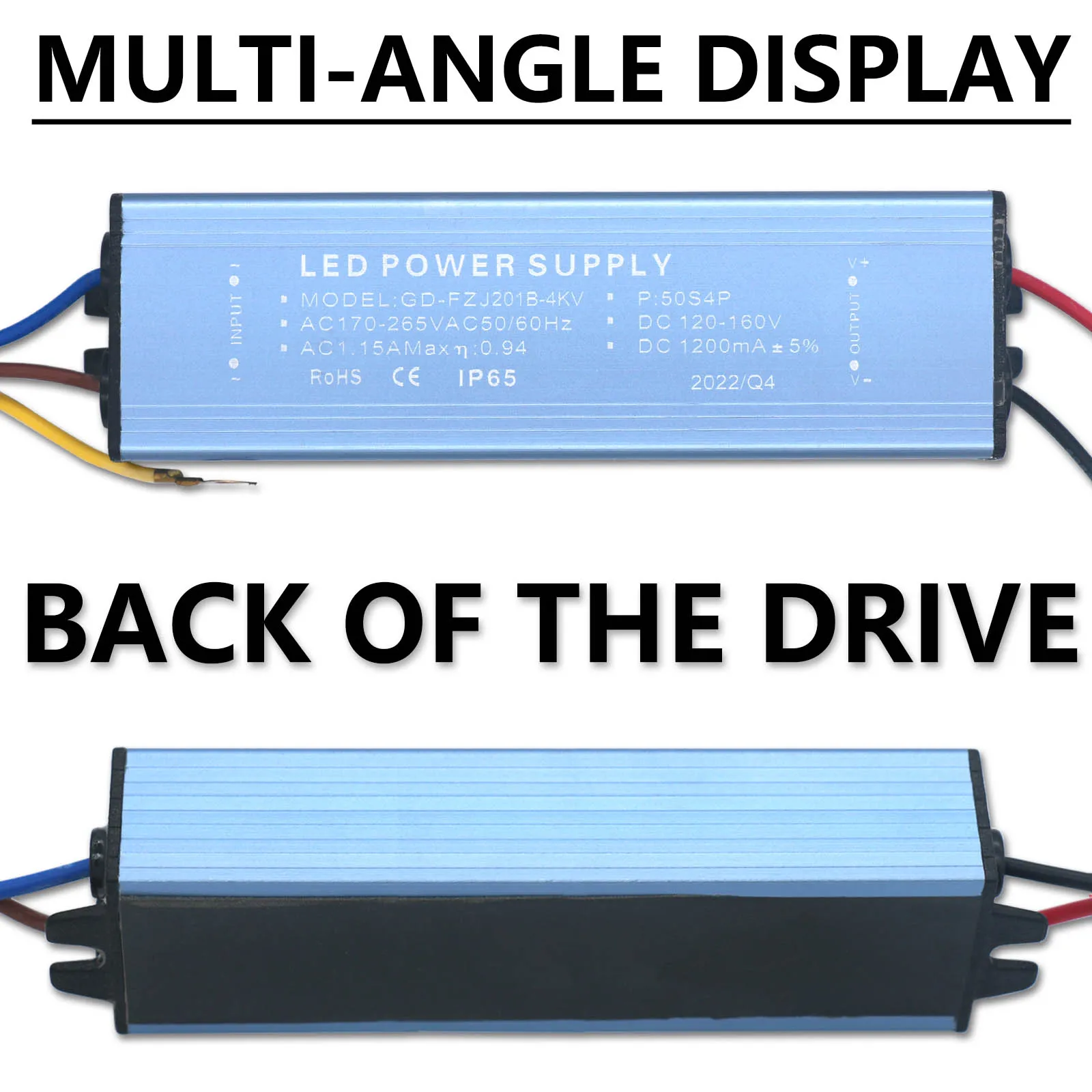 50W 100W 150W 200W 300mA 600mA 900mA 1200mA LED Driver AC170-265V to DC120-160V Adapter Transformer Power Supply For Floodlight