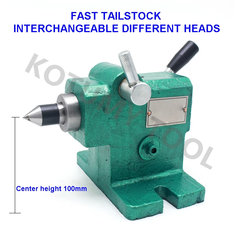Lathe Tailstock MT3, DIY Woodworking Simple Lathe Tailstock Assembly, Fast Expansion, Center Height 100MM