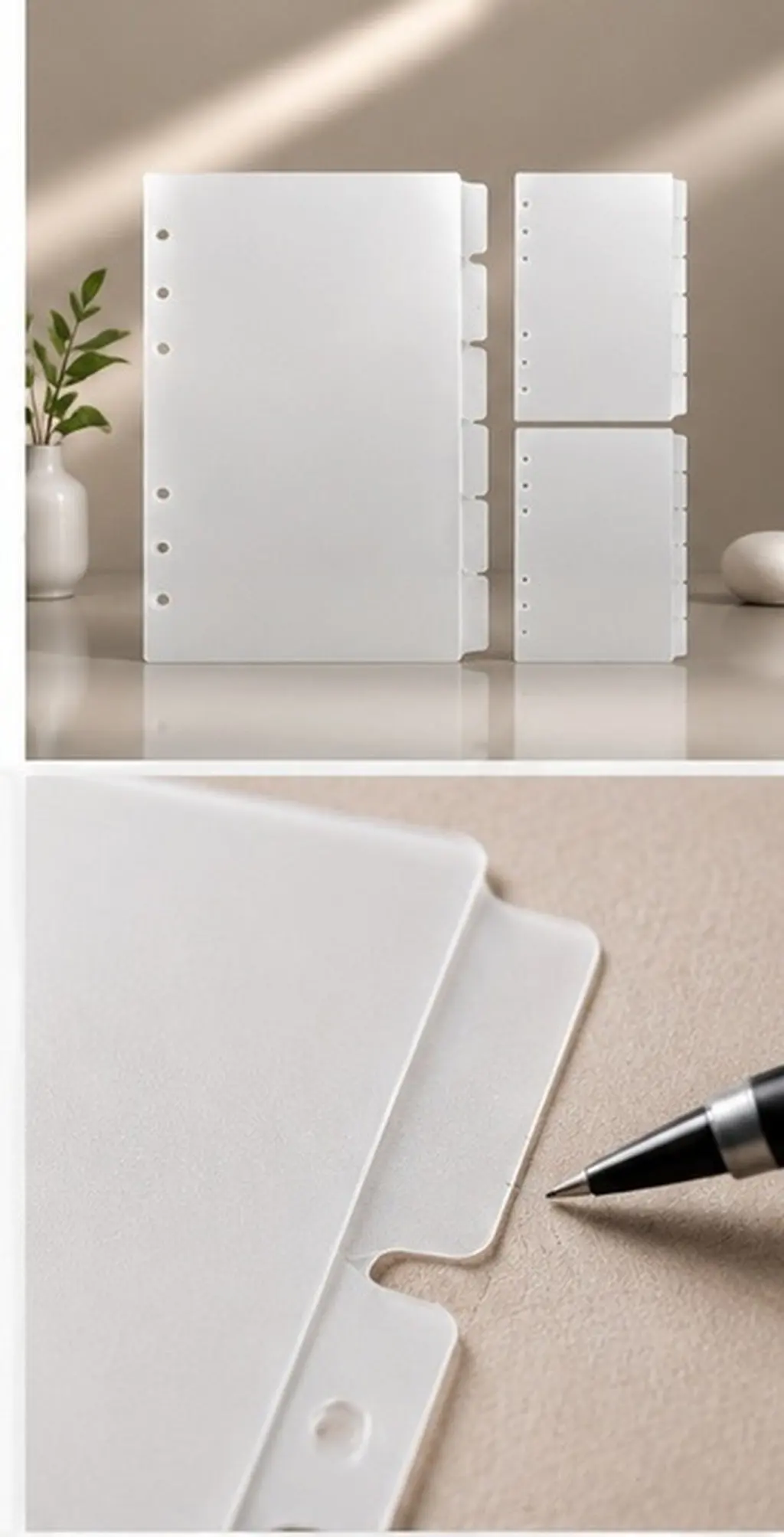 18Sheets Index Dividers Plastic Binder Dividers for Loose-Leaf Notebook Organizer Tabs with Write-on Labels for School Office