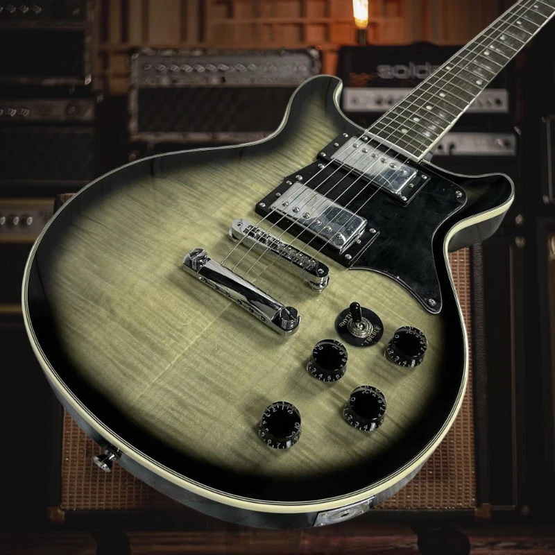 E-Gitarre Kostenloser Versand LPAUL Silbergrauer Mahagonikorpus Palisandergriffbrett