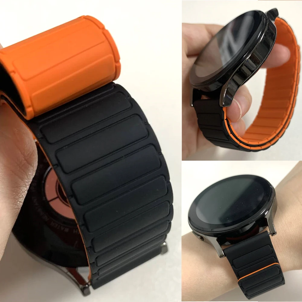 22mm Silicone Bands For AMAZFIT BIP 6 5 UNITY BALANCE 2 Magnetic Bracelet Amazfit GTR 4 3 2e 3 Pro Zepp Z Stratos 3 Sports Strap
