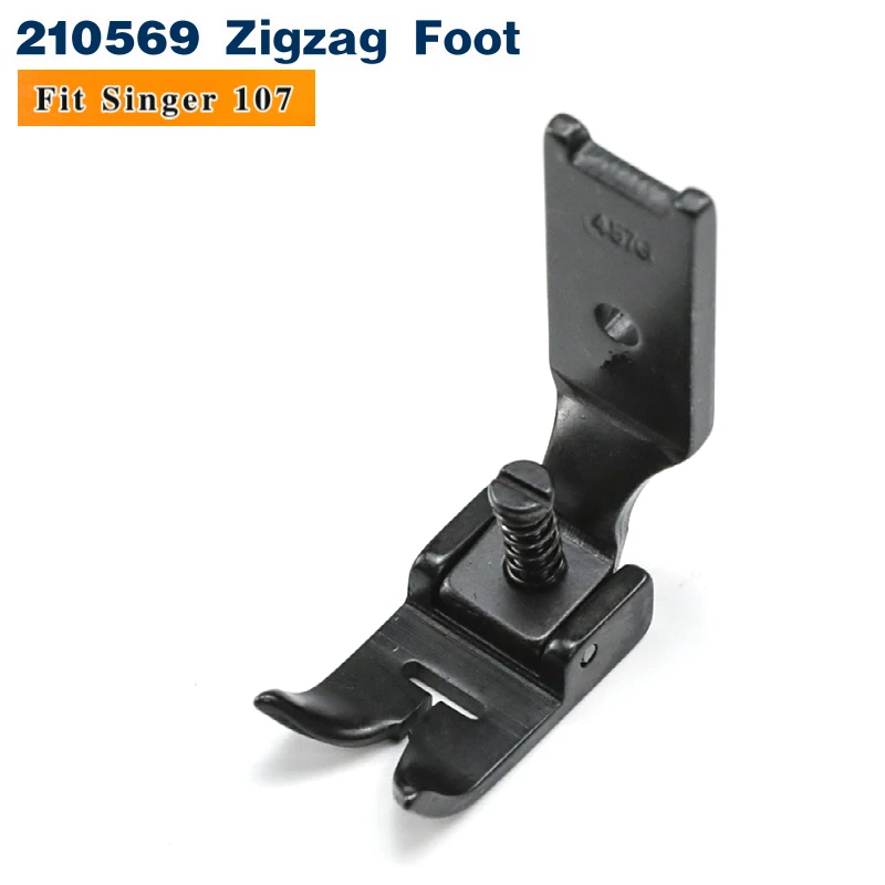 210569 Hinged Open Toe Presser Foot Fit Singer 107G, 107W, 143W, 307G, 457G, 457U Industrial Zigzag Sewing Machine Parts