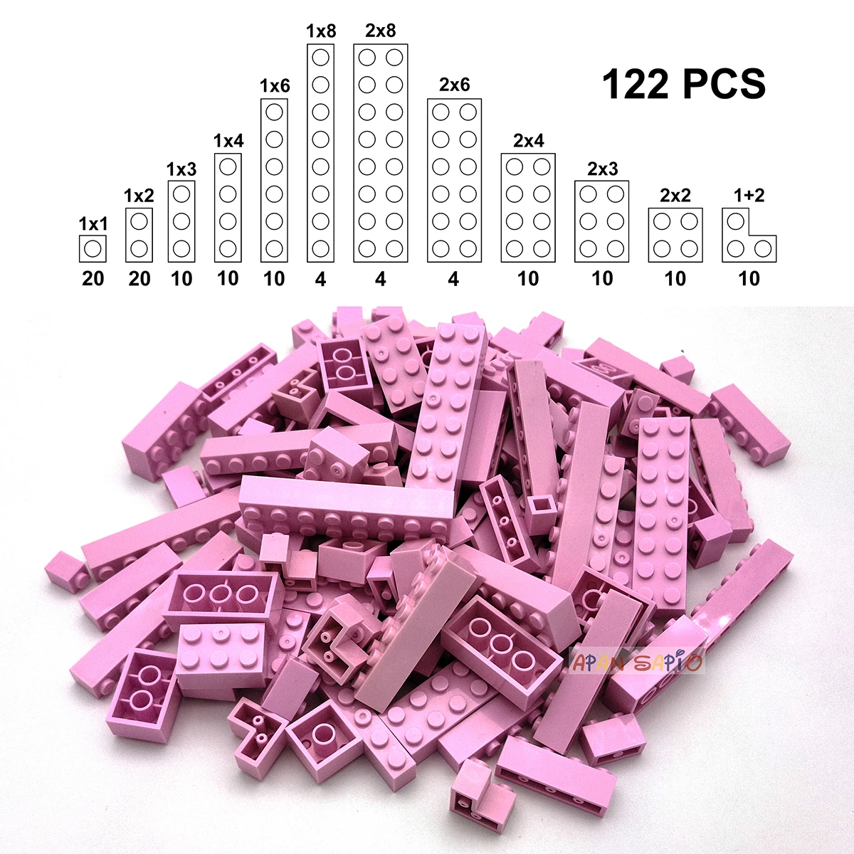 122 stücke Dicke Zahlen Ziegel 12 Größe DIY Bausteine Pädagogisches Kreative Größe Kompatibel Mit 3001 Kunststoff Spielzeug für Kinder