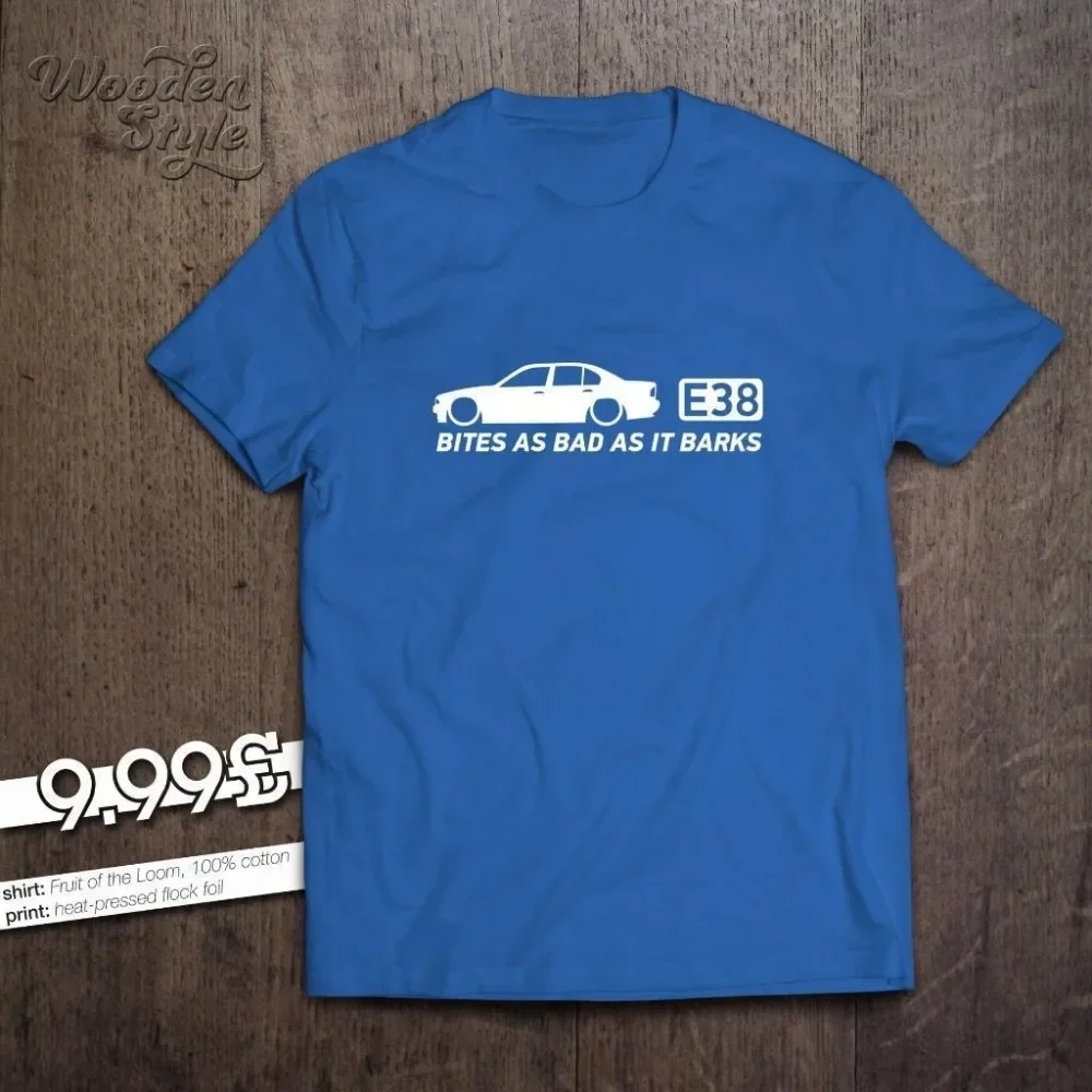 Bites As Bad As It Barks Funny T-Shirt Germany Classic Car E38 728 730 740 750 V8 7-Series Men T Shirt 2019 Summer T Shirts