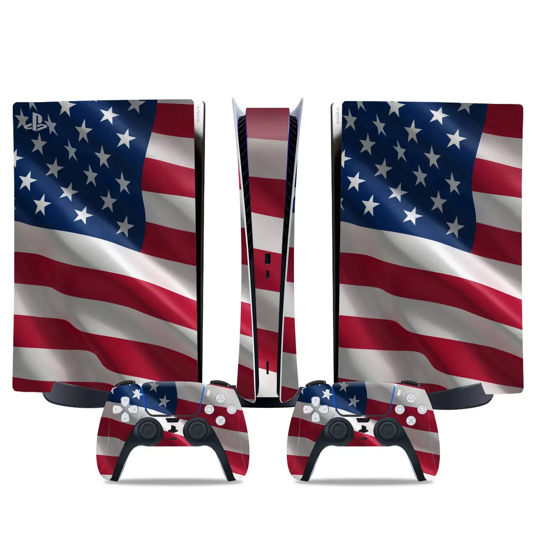 Flaga USA DLA ps5 Cyfrowa naklejka New Arrival wzory czaszek PS5 cyfrowa naklejka na kontroler konsoli cyfrowych PS5
