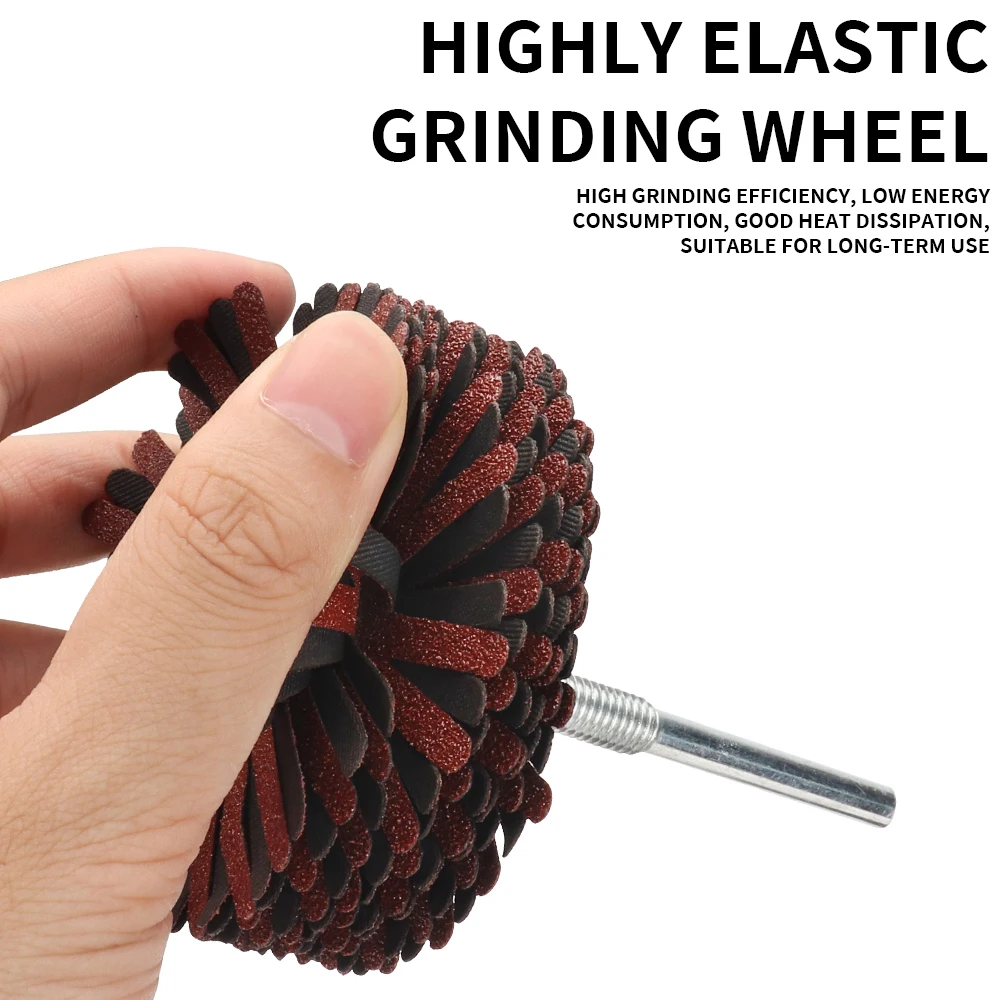 SI FANG 80mm Sanding Flap Disc with 6mm Shank Abrasive Tools for Rotary Power Tools Rust Removal Sandpaper Grinding Wheel Head