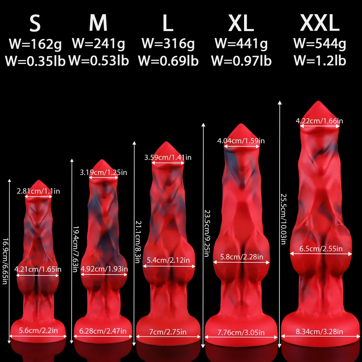 Woman Big Dick Penis Large Knot Wolf Dog Monster Dildo & Butt Plug - Anal Plug, Masturbation Toy for Women Men Gay Adults 18+ - view 2