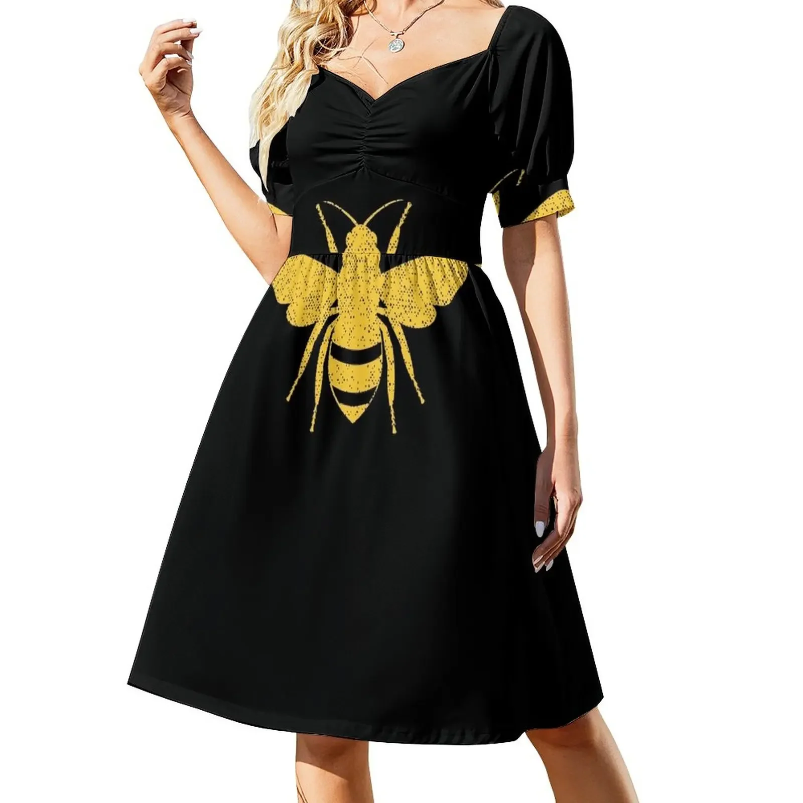 

Bee Honeybee Insect Short-Sleeved Dress sexy short dresses daring evening dress Dresses gala evening dresses ladies