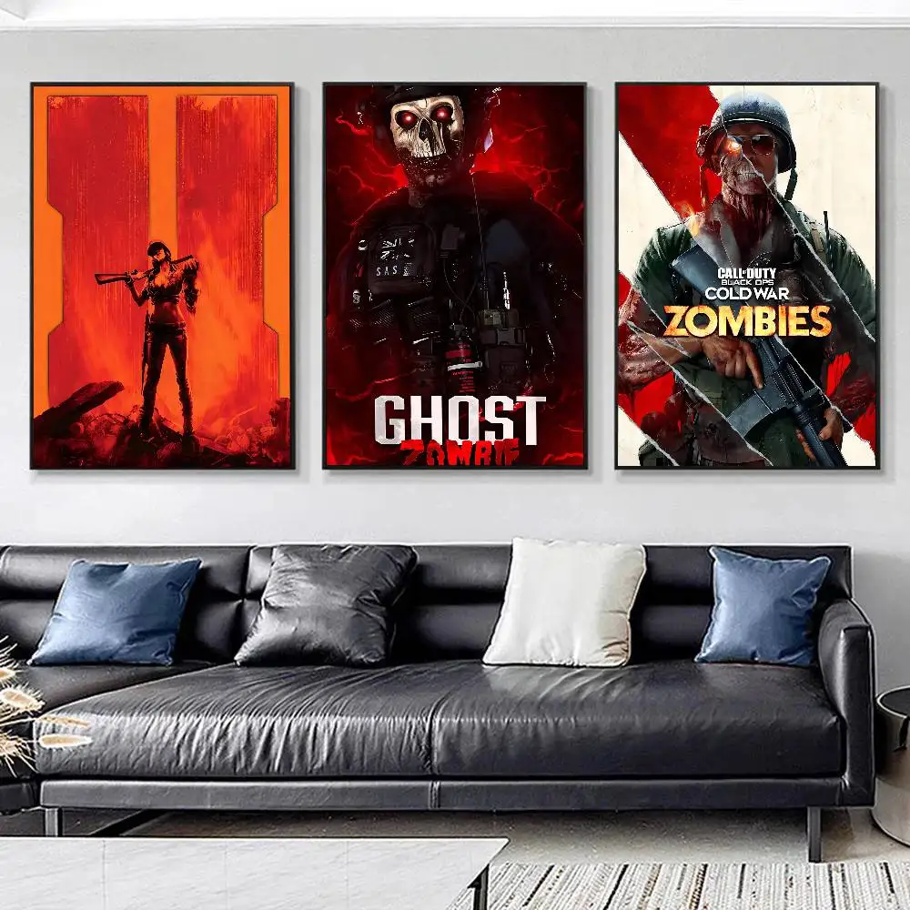 FPS Game C-Cod Z-Zombies Posters HD Print Vintage Wall Art Decor for Home Study Room