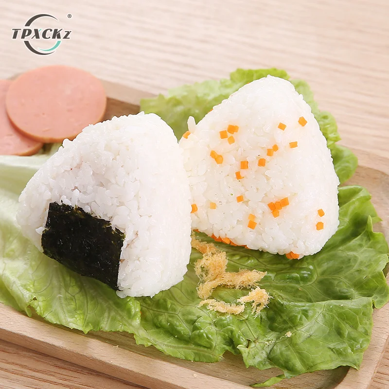 2Pcs DIY Triangle And Spoon Sushi Mold For Onigiri Kids Bento Machine Lunch Rice Large Small Mould Set Kitchen Accessories