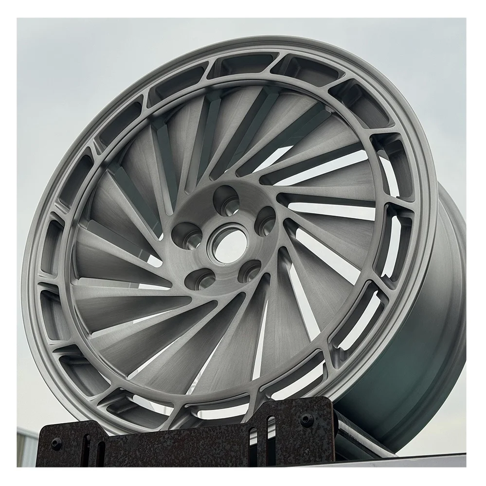 

19 20 21 22 Inch Alloy Car Wheels 5x112 Forged Monoblock Wheels Custom Brushed Gray Racing Car Wheels For BMW Mercedes Audi