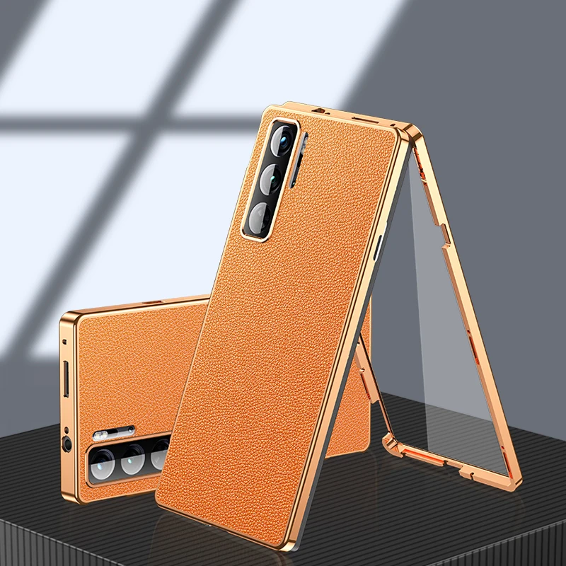 360°Full Protection Bumper Leather Phone Back Cover For ZTE Nubia Red Magic 9s 9 Pro Magic9 Pro+ Front Glass & Metal Frame Case