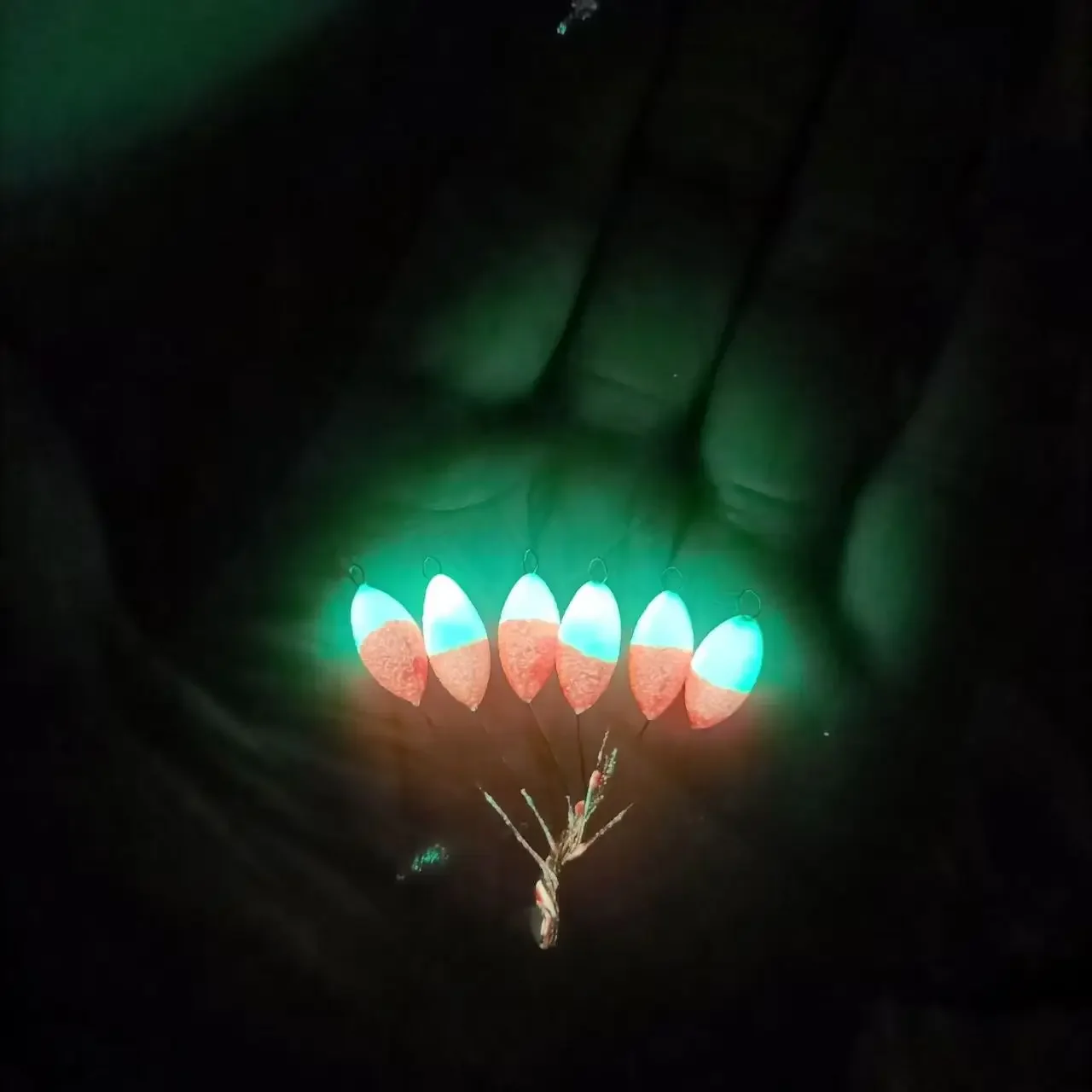 30pack/lot Night Fishing Float 3 Colors 11mm/13mm/15mm Luminous Seven-star Float Beans Carp Fishing Tackle Accessory J564