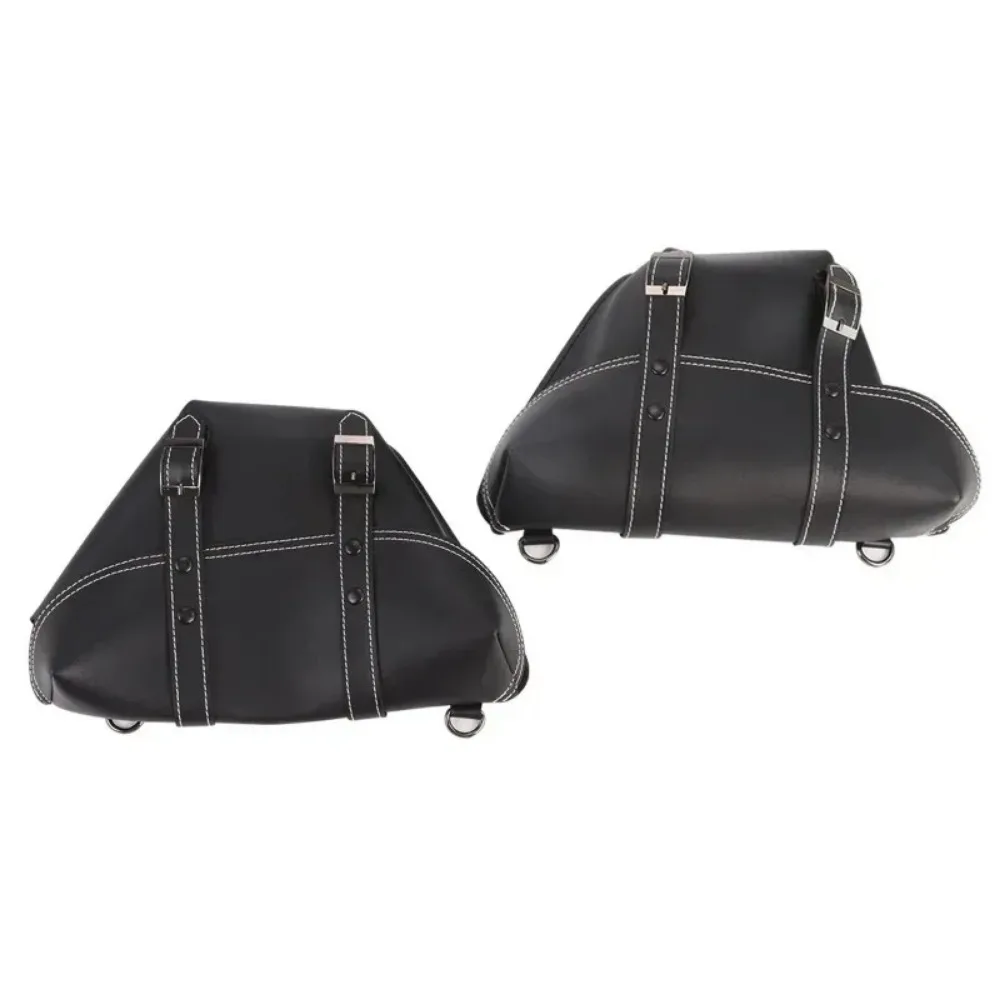For 1 Pair for Universal Cafe Racer CB Custom Motorcycle Side Saddle Bag PU Leather Classic Motorbike Tool Saddlebag