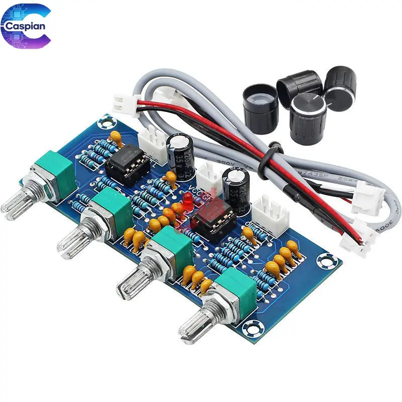 Dual NE5532 tone board DIY audio dual channel stereo amplifier front-end high, medium, and low adjustment amplification module
