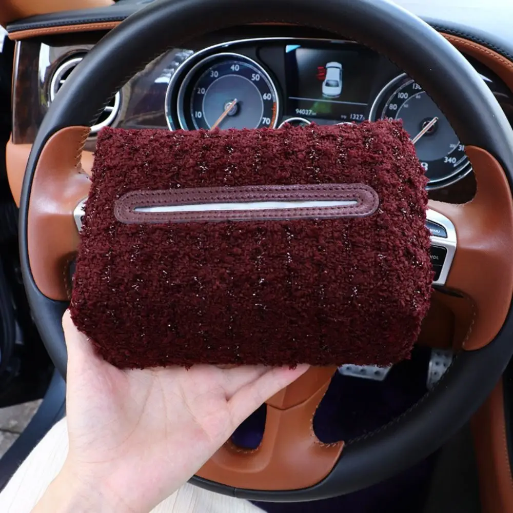 

Light Luxury Car Seat Back Tissue Bag Hanging Type Universal Car Tissue Boxes High Quality Exquisite Automotive Napkin Holder