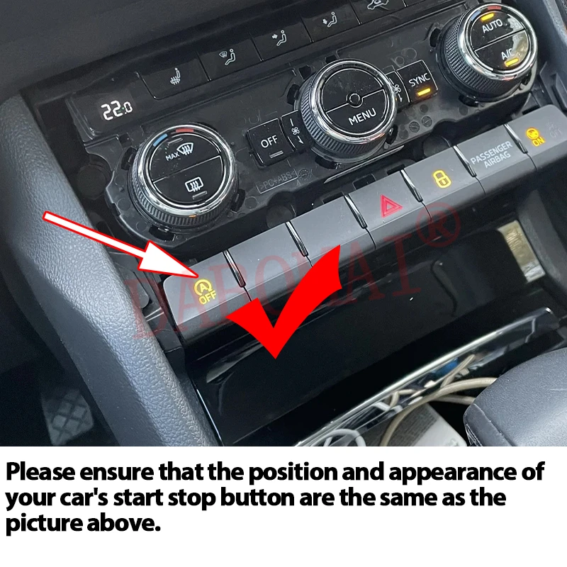 Automatic Stop Start Engine System Device OFF Button Control Sensor Plug Stop Cancel Memory Mode Cable for Skoda Karoq 2017-2023
