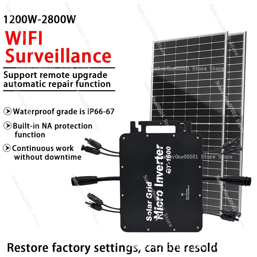 

2000W Die Cast Aluminum Solar Inverter for Home Solar Systems Latest Upgrade with Relays