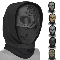 Máscara táctica salvaje, Airsoft protectora para exteriores, máscara ligera para ventilador de cara completa de caza, casco de camuflaje para Halloween