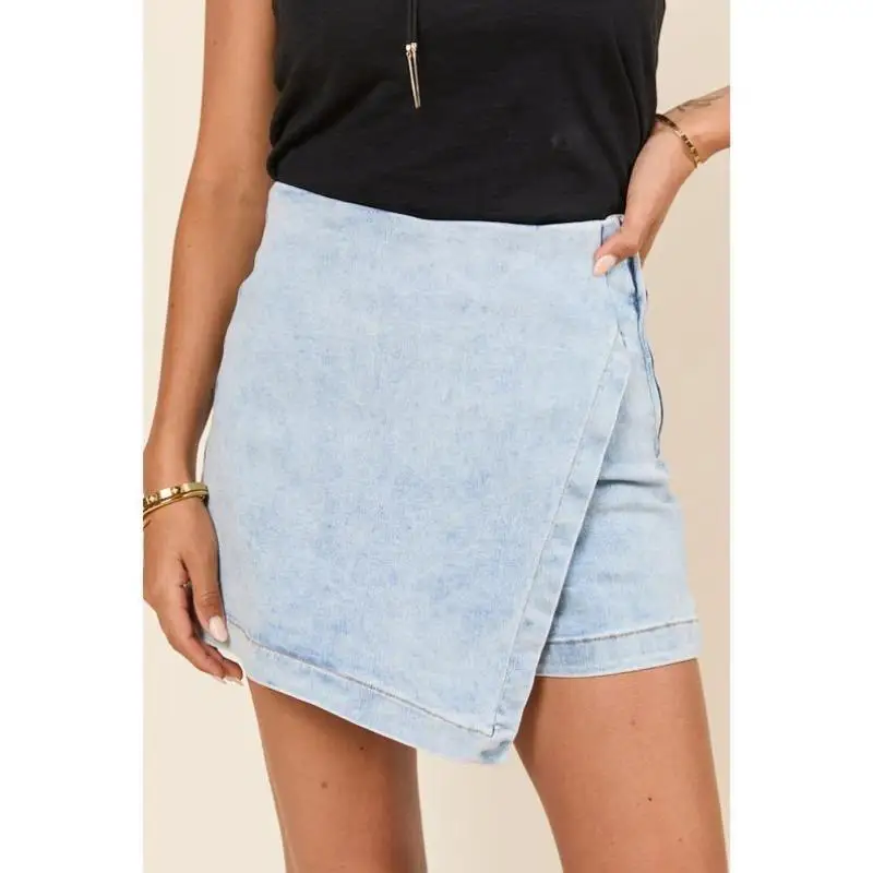 

New Acid Wa Men's Denim orts Skirt Casual Sport Suit ort Sve T-irt Autumn Season No Brand Faion Clothing