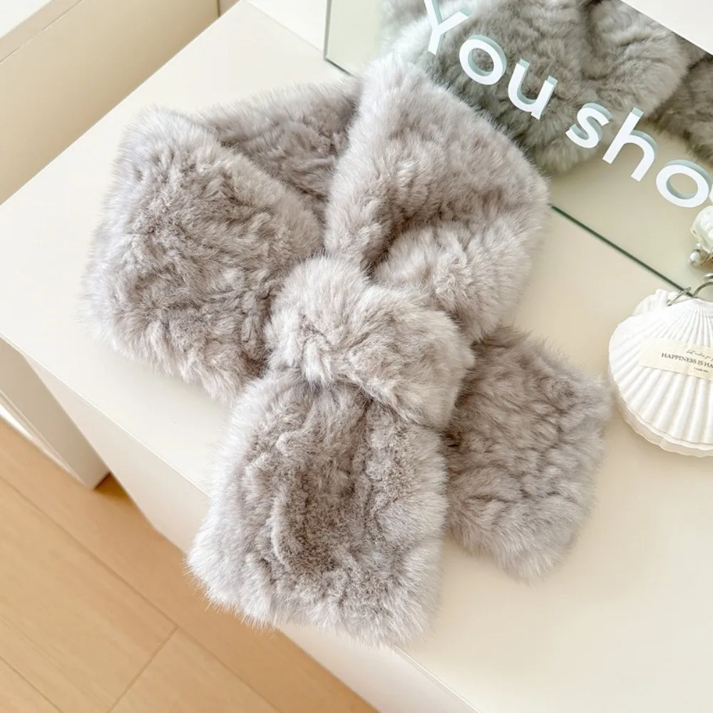 

Высокое качество искусственный меховой шарф с крестообразным воротником, зимний теплый утепленный шарф на шею, шаль, женские шарфы