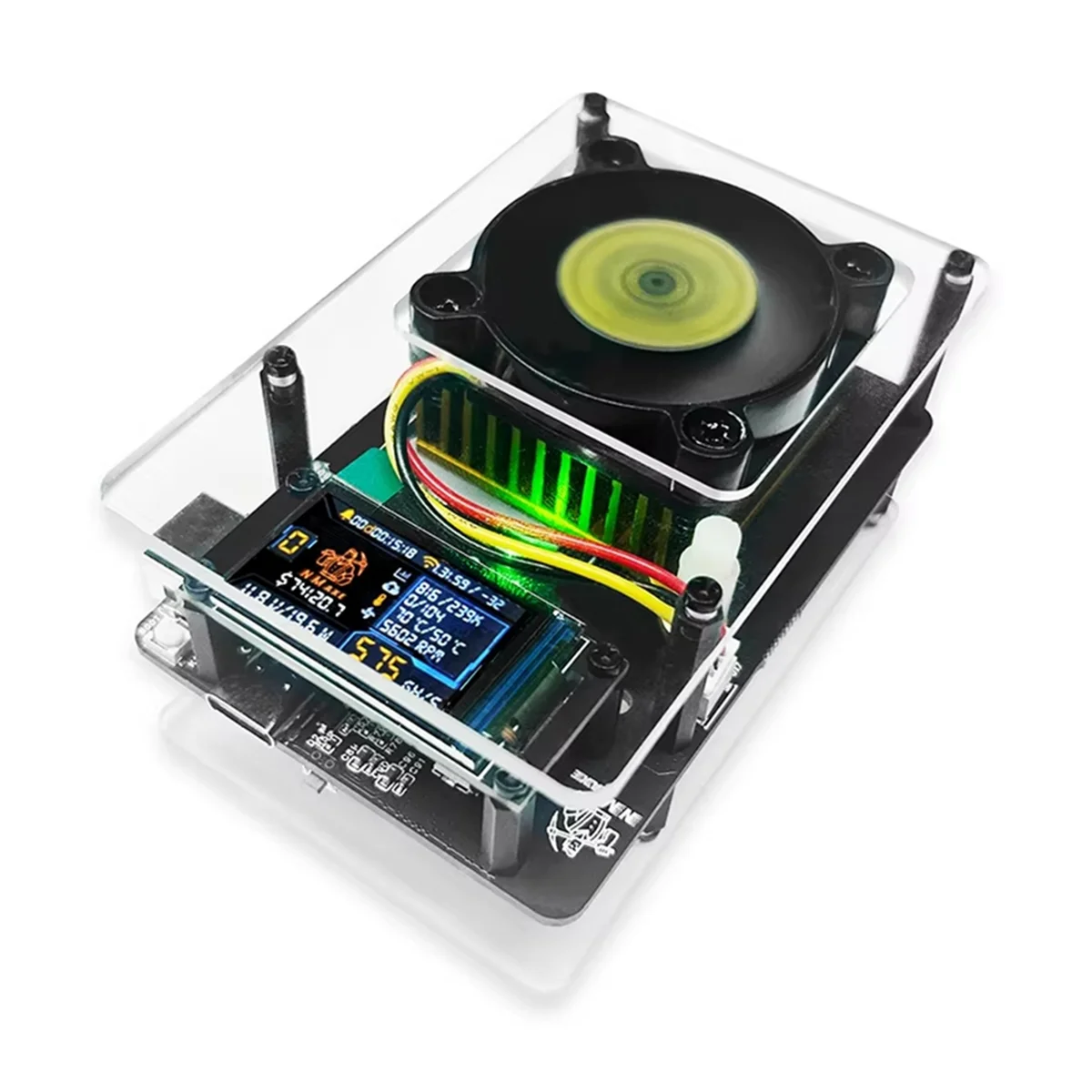 

SVFE-gNMAxe Bitaxe NerdMiner BTC Miner Solo Lottery Miner BM1366 ASIC Chip 500G-550Gh/S with Support USB 30W-PD EU