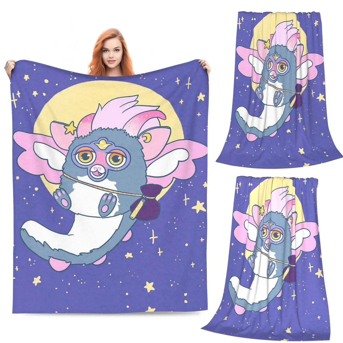 

Одеяло Dragon Furby, флисовое одеяло для дивана, дышащее одеяло для дома, спальни, уличные пледы, покрывало, одеяло