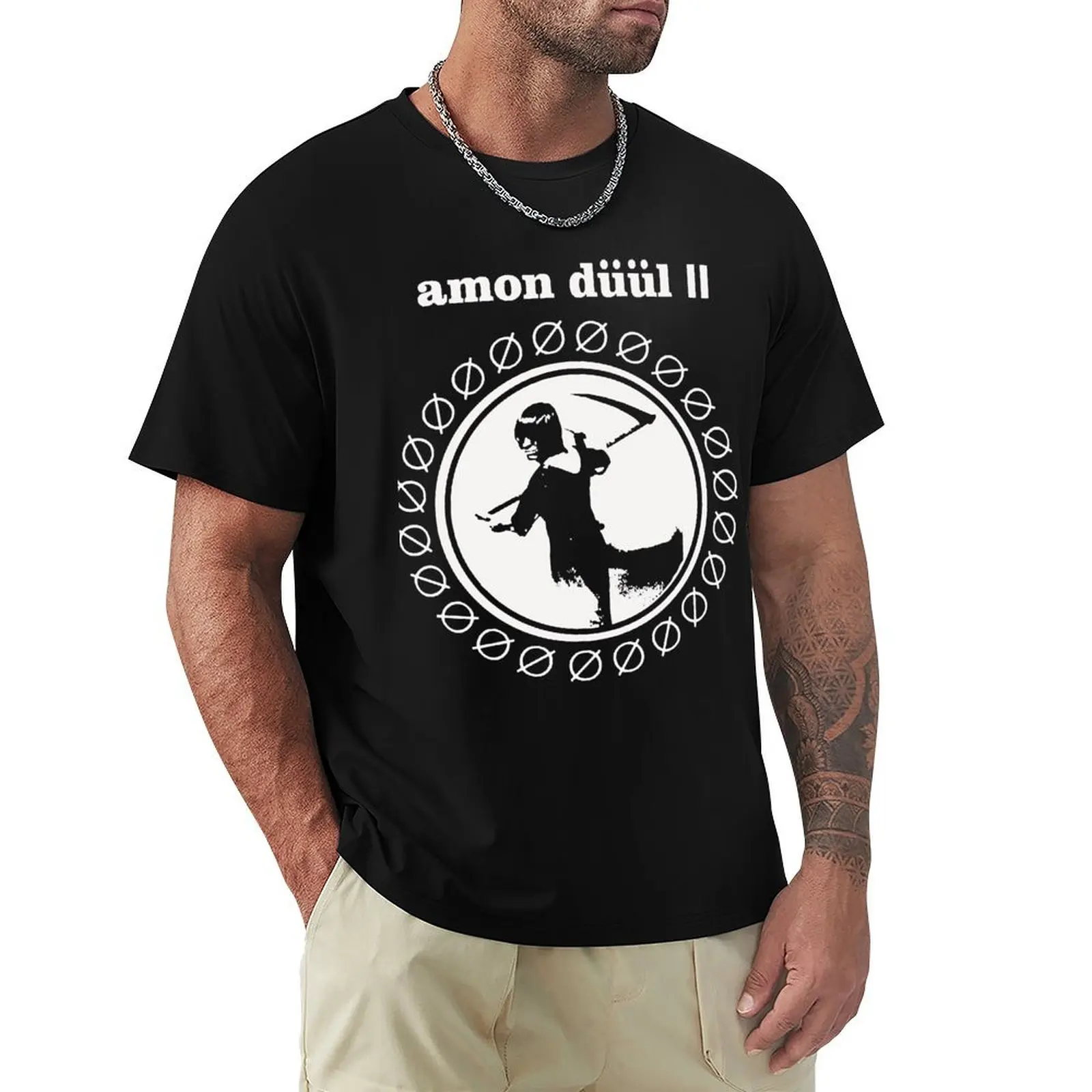 amon duul T-Shirt Casual Pattern Print Tee Shirt