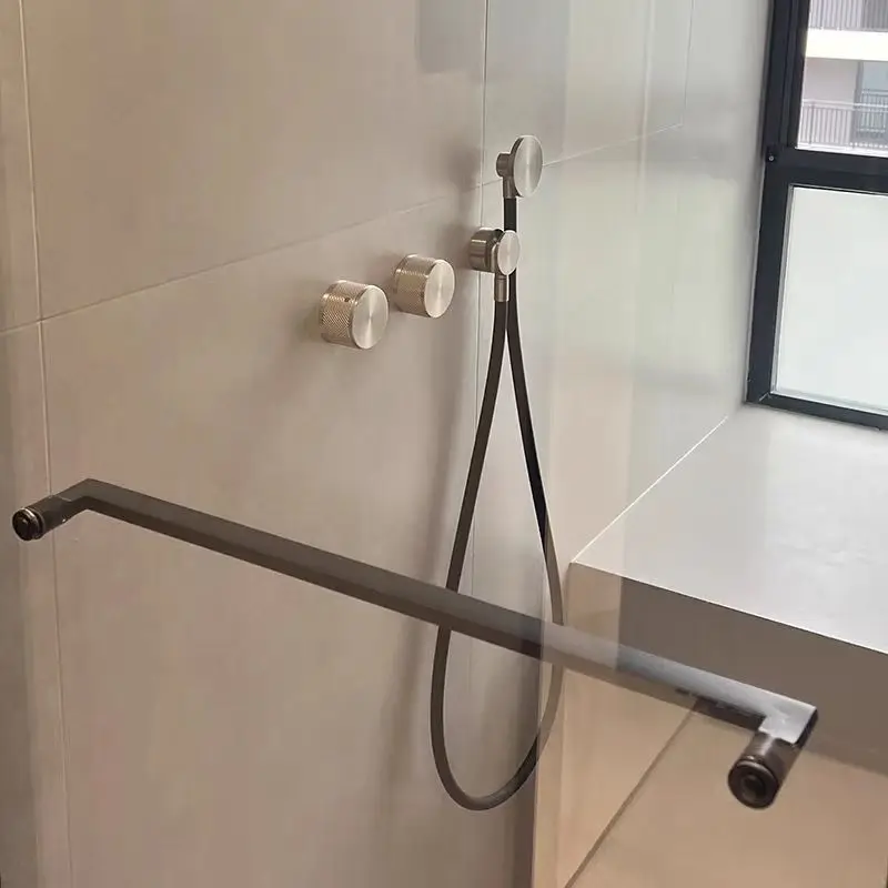 Simple Concealed Shower Into The Wall Pre-embedded Embedded Shower Hidden Minimalist Handheld Shower Set