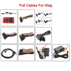 For KTAG OBD2 V7.020 OBD ECU Programmer OBD Adapters Full Set Cables For K-tag Firmware Car ECU Chip Tunning Master No Main Unit