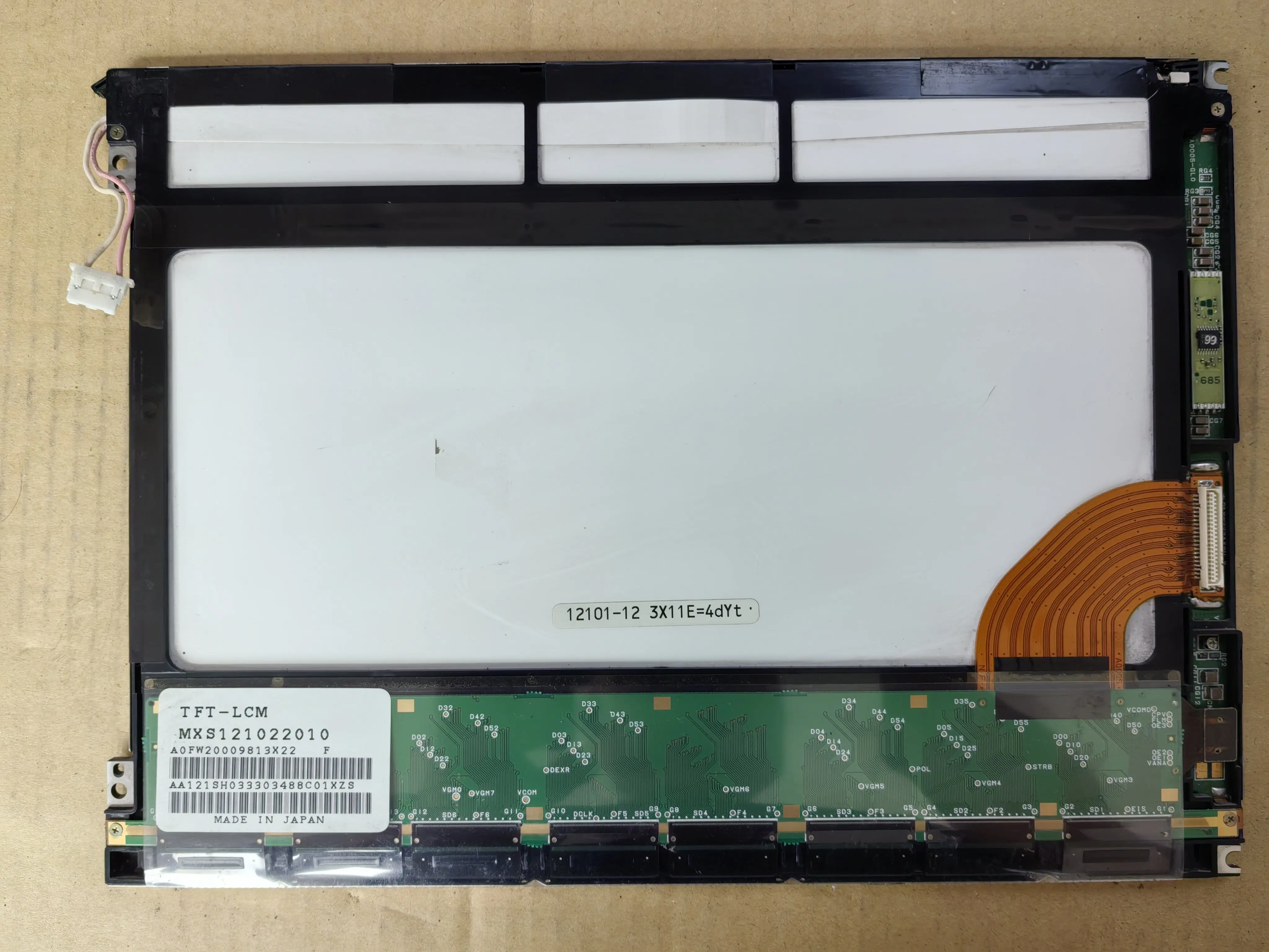 Original MXS121022010 12 inch industrial screen, tested in stock ITSV53C TM121SV-02L01 TM121SV-02L01D