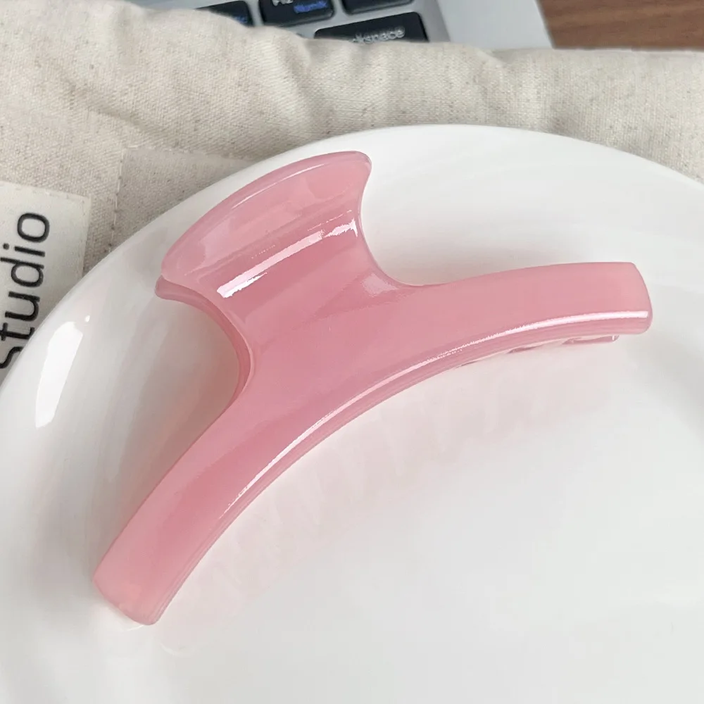 2 uds elegante rayas de mármol arco grande pinza para el pelo horquilla mujeres niñas dulce Color gelatina pasadores accesorios para el cabello