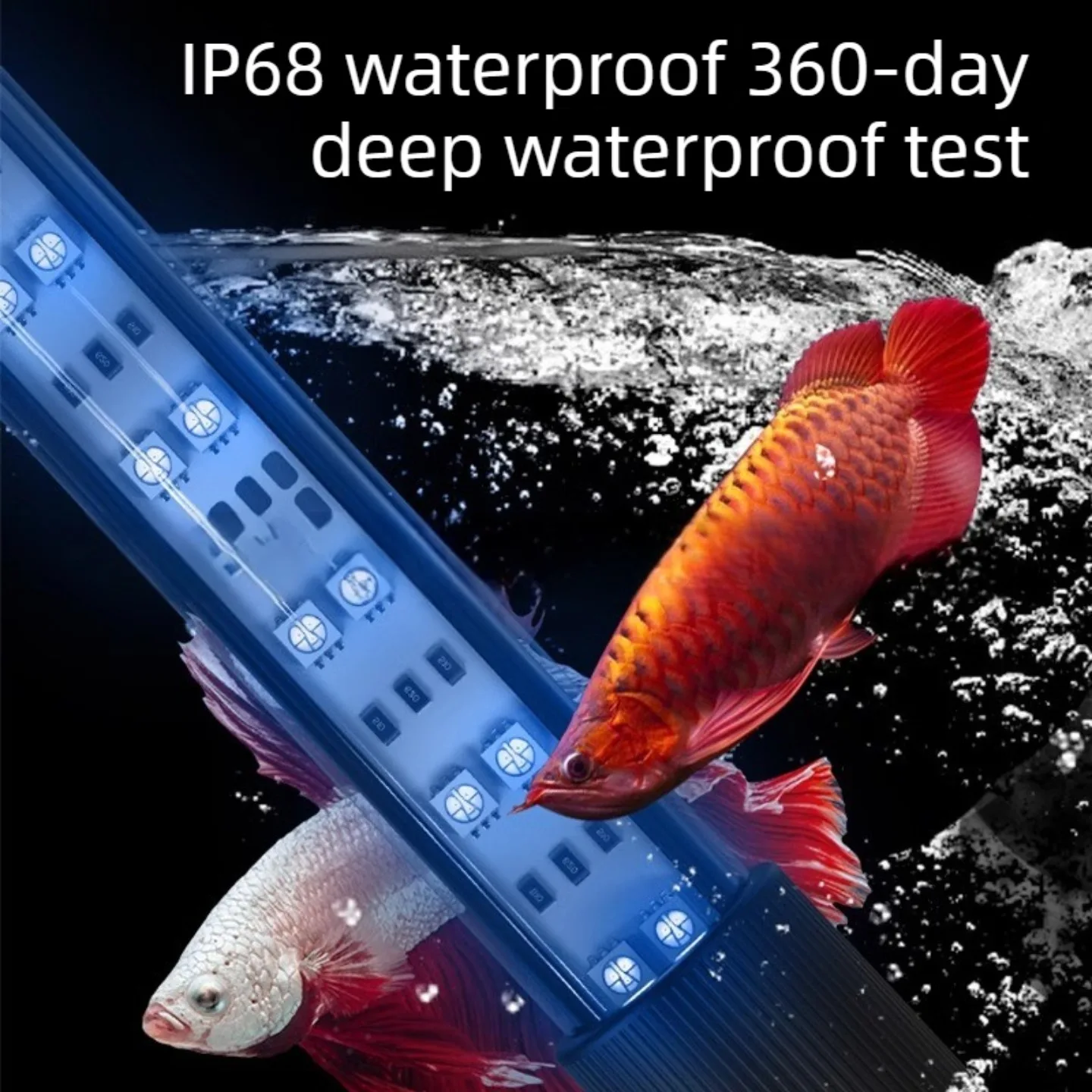 LED Aquarium Light Submersible,Fish Tank Light RGB Light Bar Enhance Fish Color with Timer 13 Color Lights Brightness Adjustable