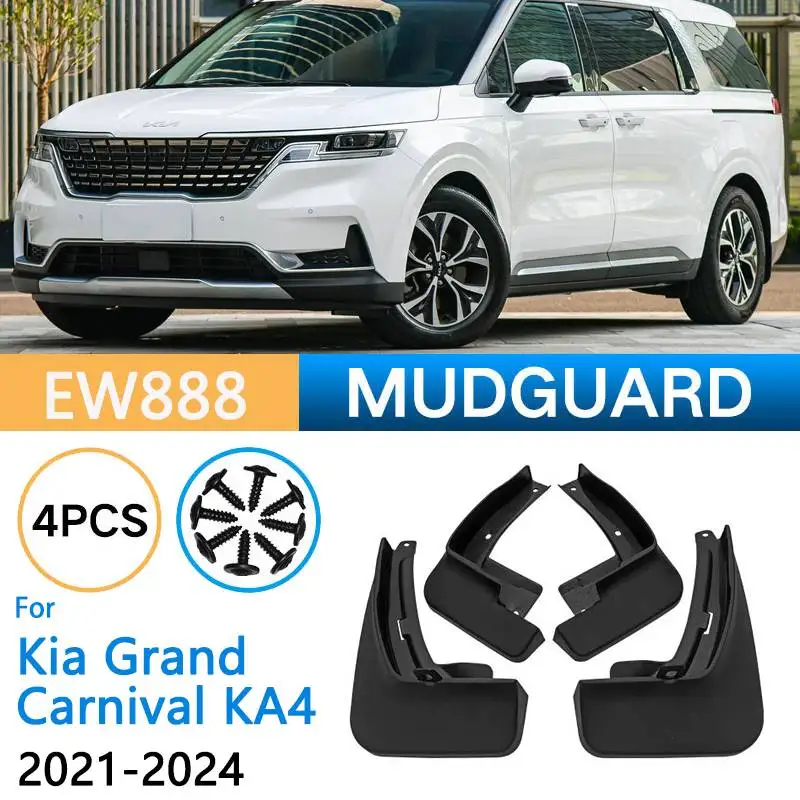 

4PCS Car Mudguards For Kia Grand Carnival KA4 2021-2024 2023 Wheels Mudflaps Guards Mud Flaps Fender Auto Accessories