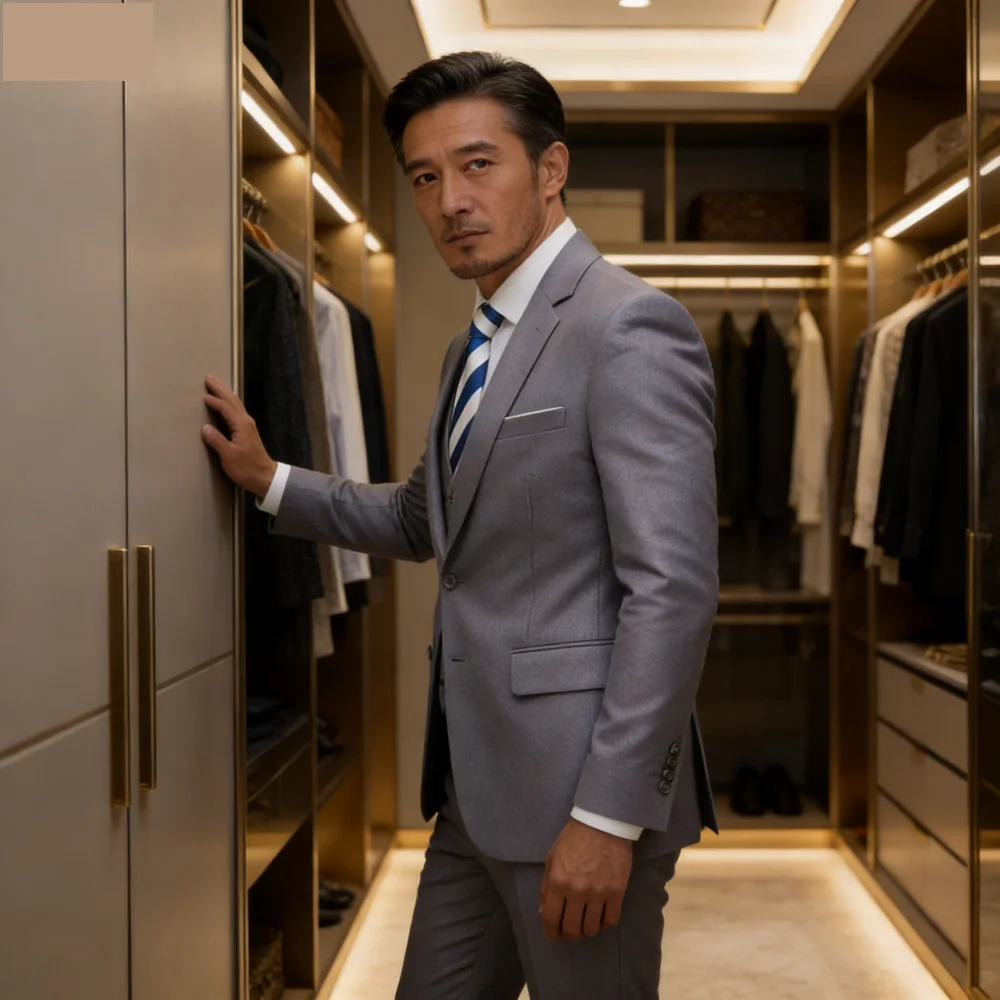 

Мужской костюм американского размера (пиджак + жилет + брюки) в деловом стиле, британский, однотонный, повседневный, для банкетов, свадеб и торжеств