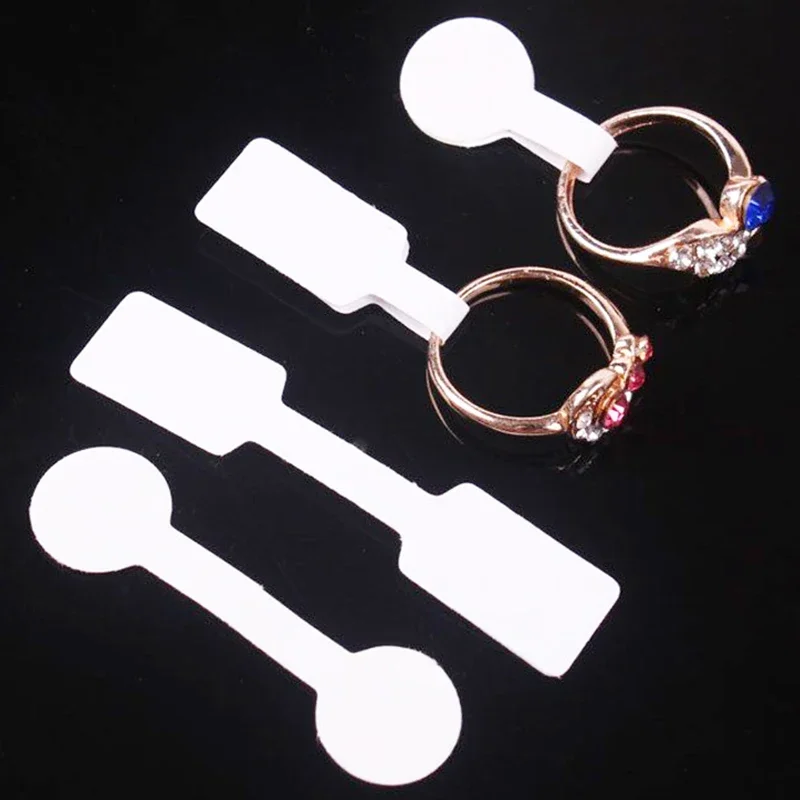 

100pcs Blank Paper Jewelry Tags Stickers Jewelry Display Cards Self-Sticker Label Packaging Ring Bracelet Price Tag Wholesale