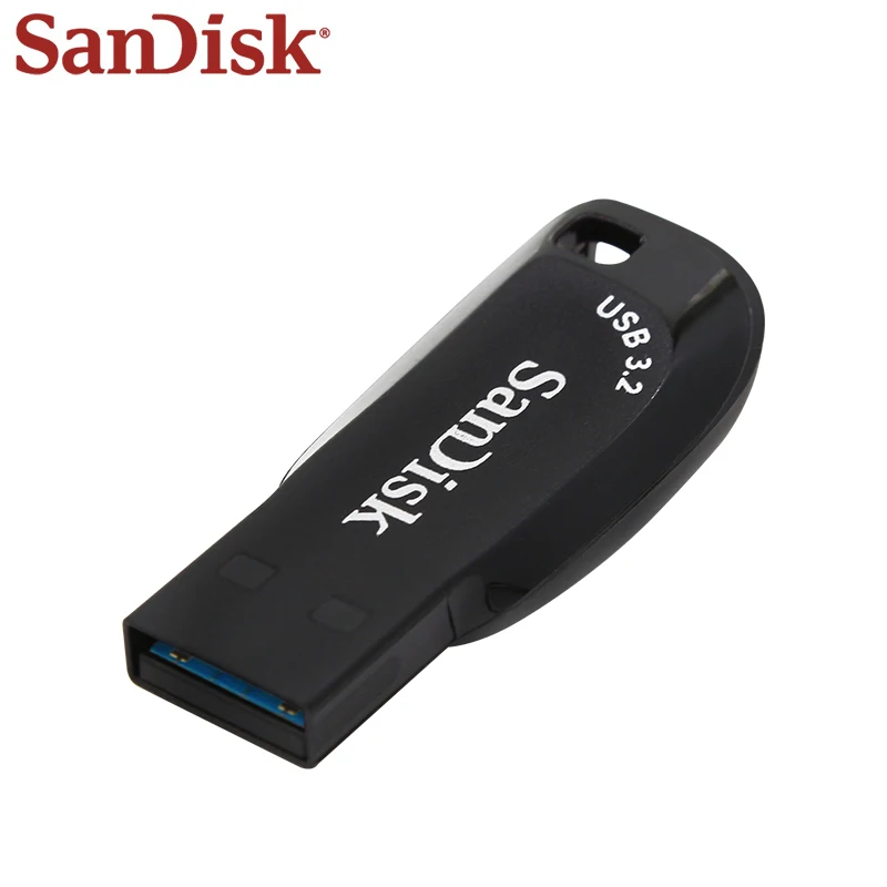 محرك فلاش USB 3.2 أسود SanDisk Ultra Shift Pen Drive 32GB 64GB 128GB 256GB 512GB Max 100Mb/s U Disk للكمبيوتر