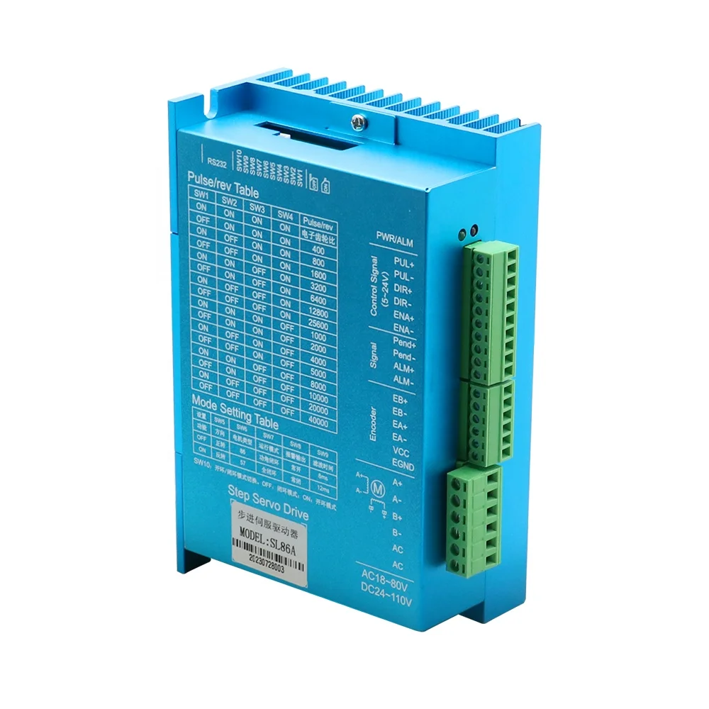 

HLTNC NEMA34 86 Драйвер двигателя с замкнутым контуром SL86A для двигателя Nema34 4,5 НМ 8,5 НМ 12 НМ для ЧПУ