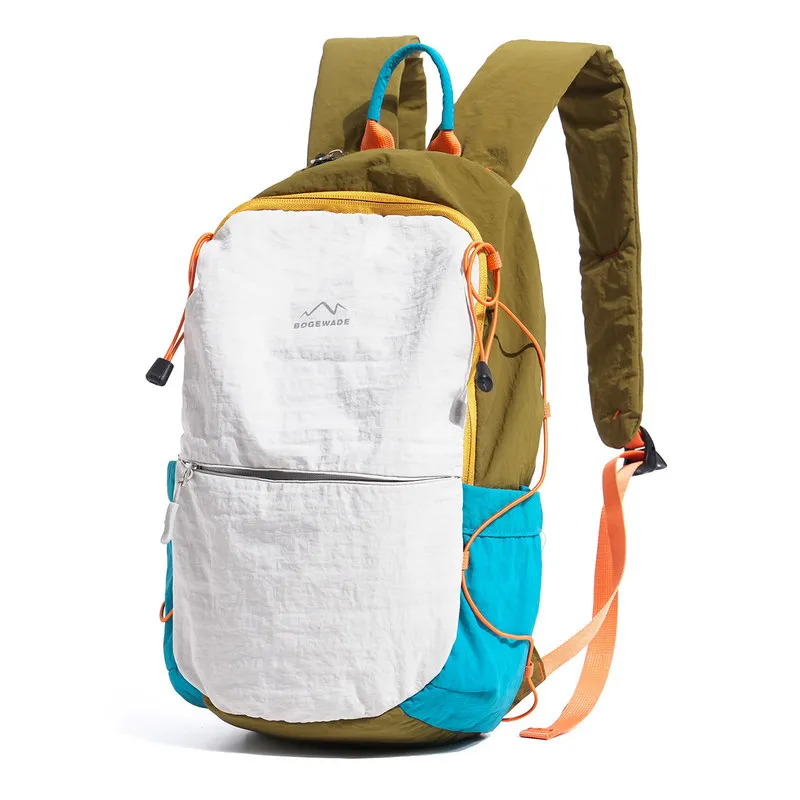 Outdoor lightweight color-blocked backpack for men and women, casual sports hiking bag, lightweight daily commuting travel backp