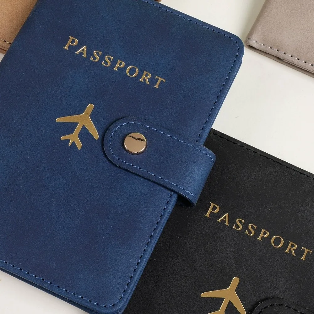 High Quality Waterproof Travel Passport Covers Buckle Hasp Passport Covers Case PU Leather Passport Book Travel Accessories view 4
