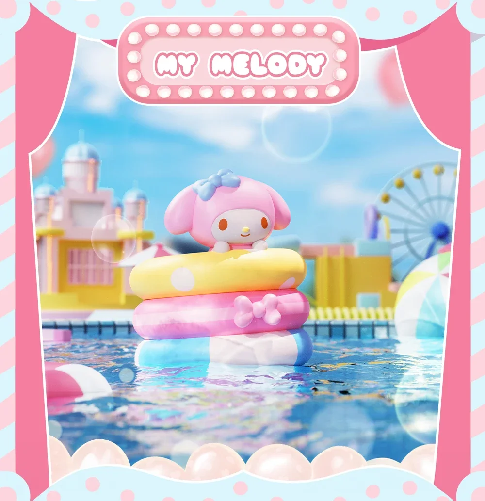 Sanrio Anime Actiefiguur Pop Kawaii Kuromi Melodie Hello Kitty Cinnamoroll Pochacco Model Speelgoed Auto Decoratie Accessoires Cadeau