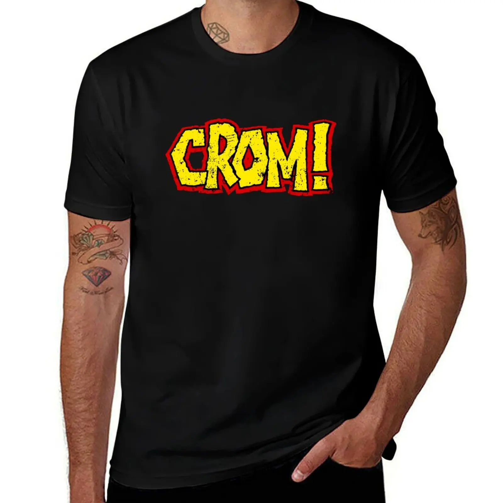 

Crom color T-Shirt summer 2025 fashion shirts graphic t shirt vintage plain white t shirts men