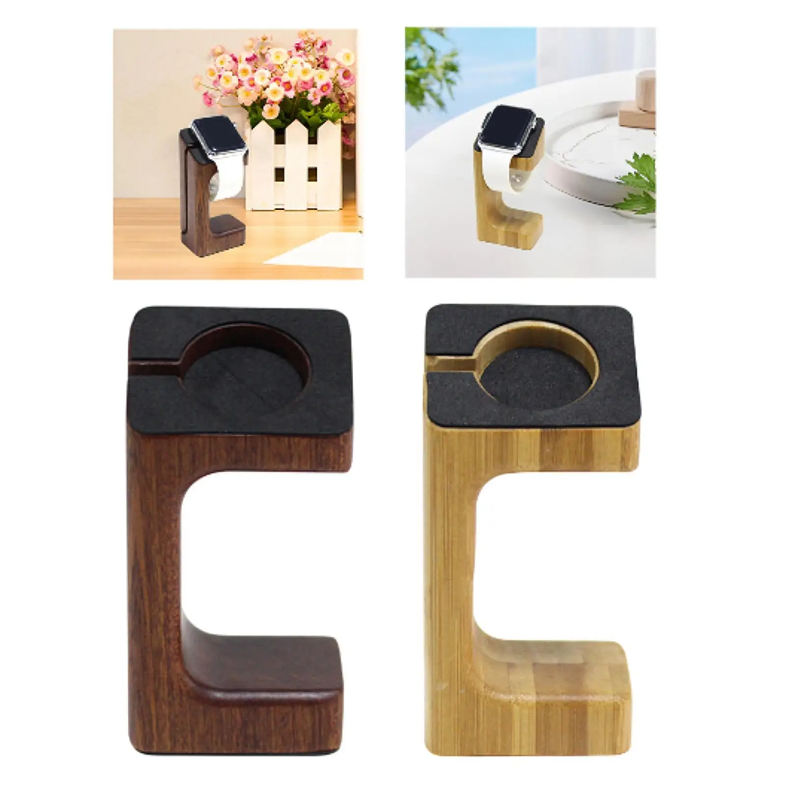 Smart Watch Stand Kompakter Uhrenständer aus Holz für das Schlafzimmer zu Hause