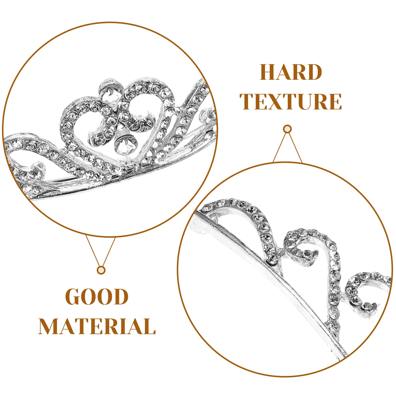 

Rhinestone Crown Headband 38cm Silver Kids Accessories Princess Hair Barrettes Wedding Party Tiara Child Hairband