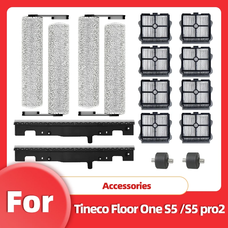 

Soft Roller Brush HEPA Filters Kit For TINECO iFloor 5 / Floor One S5 Cordless Wet Dry Floor Washer Handheld Vacuum Cleaner Part