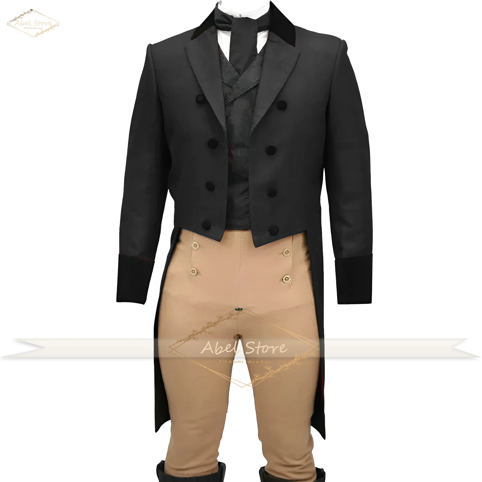 Elegant Men's Tuxedo Suit 2-Piece Set for Groom Wedding Cocktail Party Business Office Slim Fit Blazer Pants Custom Sizing