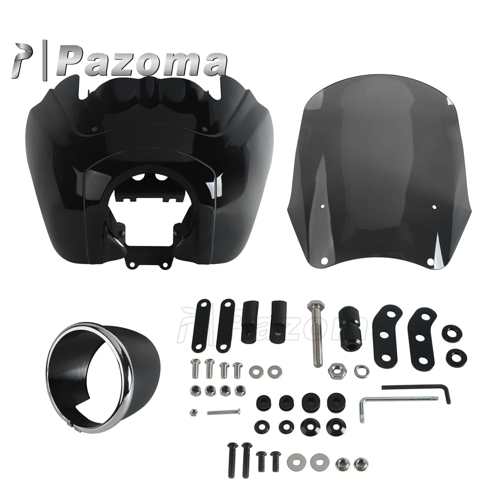 Motorcycle Front Headlight Fairing Windshield Kit For Harley Softail Low Rider S FXLRS 2020-2023